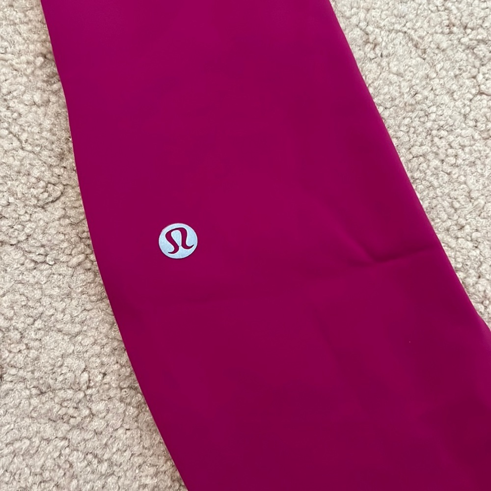 Lululemon base pace tight,  hot pink, worn once, cropped